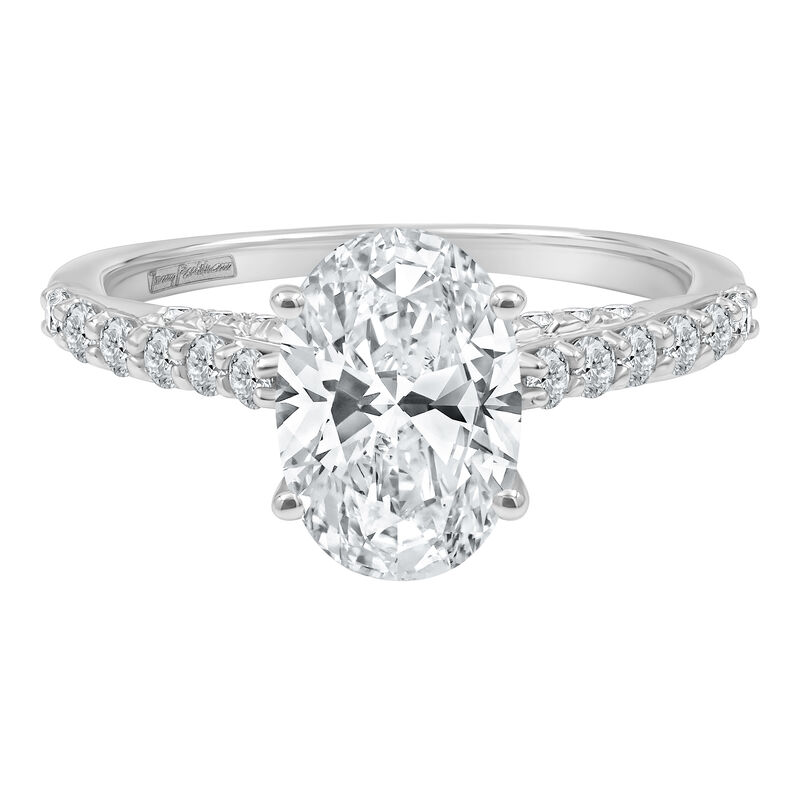 Daphne Lab Grown Oval Diamond Engagement Ring in Platinum &#40;2 1/2 ct. tw.&#41;