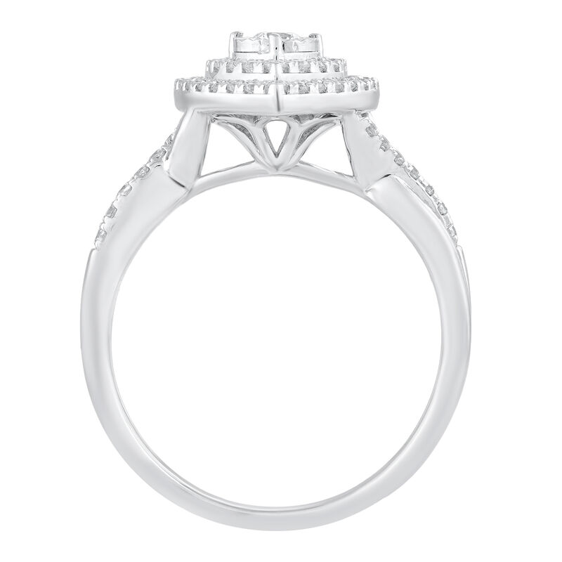 Pear-Shaped Diamond Engagement Ring in 10K White Gold &#40;1/2 ct. tw.&#41;