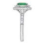 Emerald-Cut Emerald &amp; Diamond Ring in 18K White Gold &#40;3/4 ct. tw.&#41;