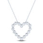 Lab Grown Diamond Bezel Heart Pendant in 14K White Gold &#40;1/4 ct. tw.&#41;