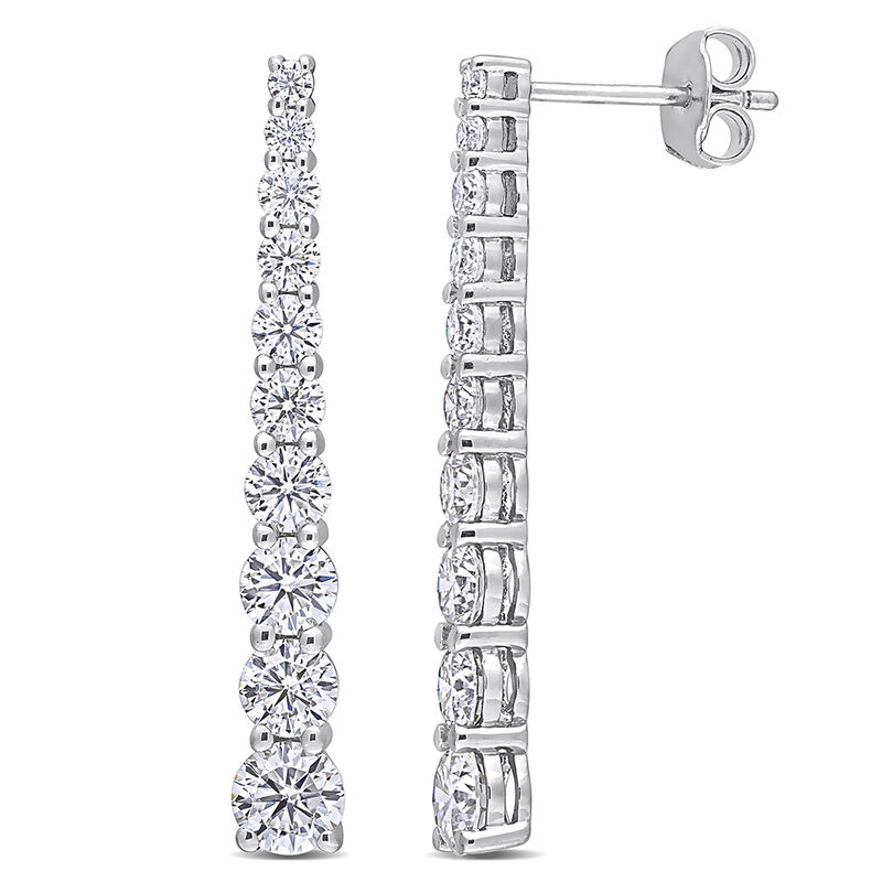 Moissanite Linear Earrings in Sterling Silver &#40;2 3/4 ct. dew&#41;