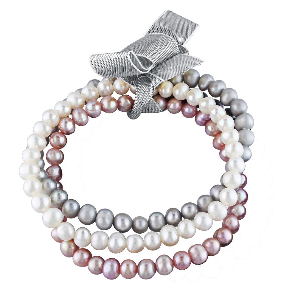 Freshwater Bracelet Pearl Cultured Bangle Set
