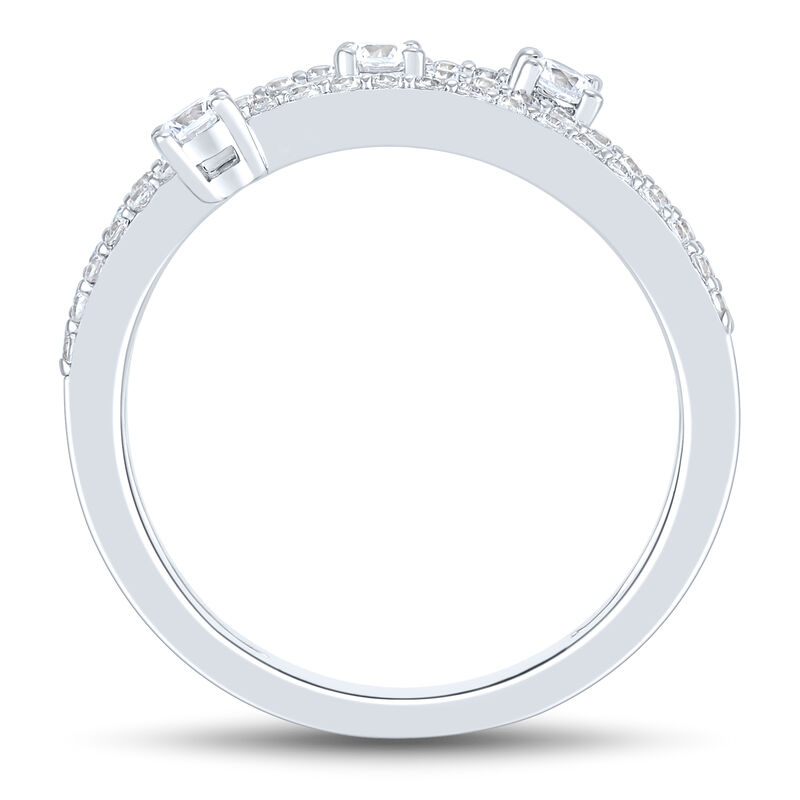 Lab Grown Diamond Three-Row Orbit Band in in 14K White Gold &#40;1/2 ct. tw.&#41;