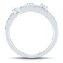 Lab Grown Diamond Three-Row Orbit Band in in 14K White Gold &#40;1/2 ct. tw.&#41;