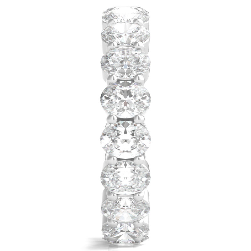 Lab Grown Oval Diamond Eternity Band in 14K White Gold &#40;4 ct. tw.&#41;