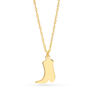 Cowboy Boot Necklace in 14K Yellow Gold