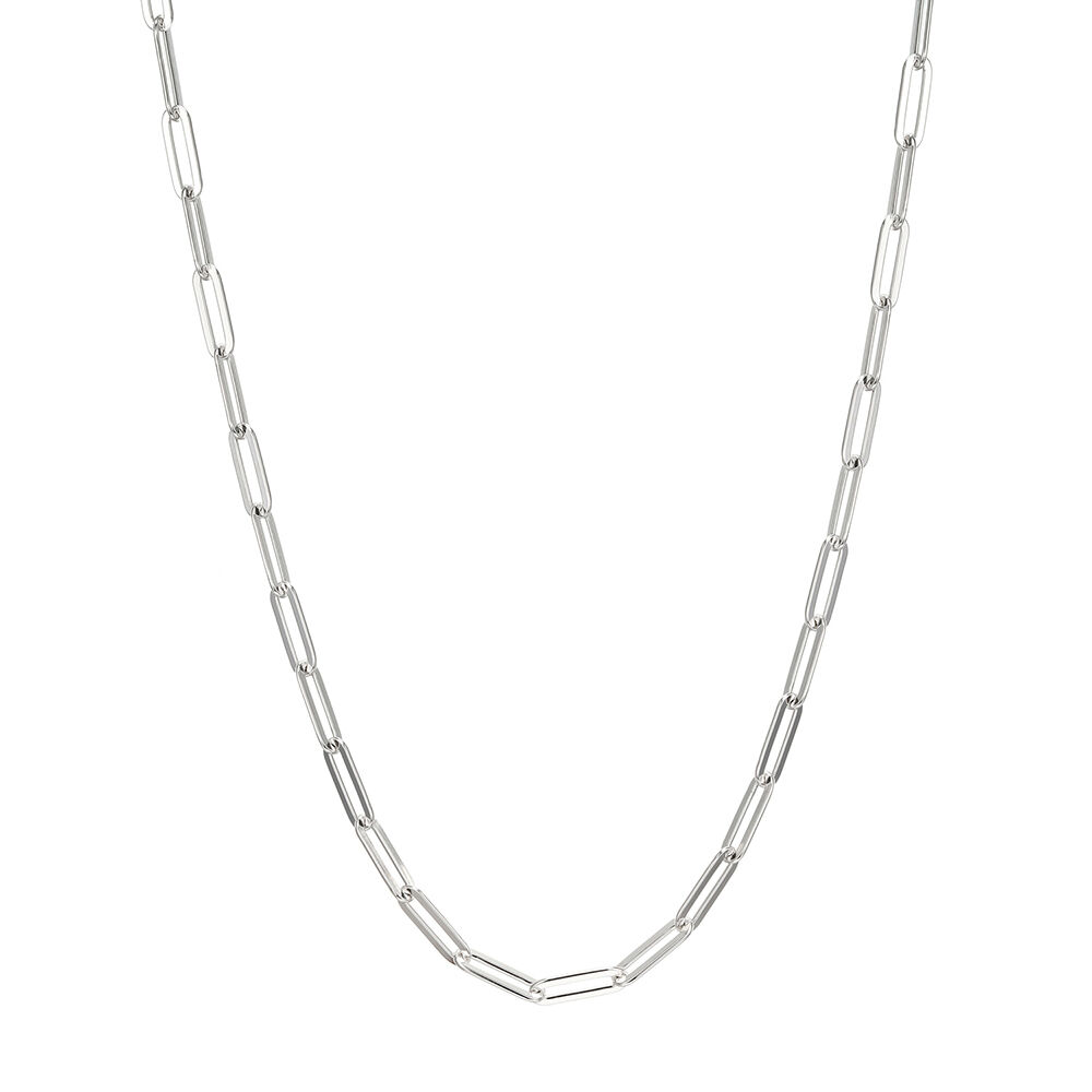 Large Paperclip Toggle Necklace in Silver | Medley Jewellery
