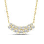 Lab Grown Diamond Two-Row Smile Necklace in 14K Yellow Gold &#40;1 ct. tw.&#41;