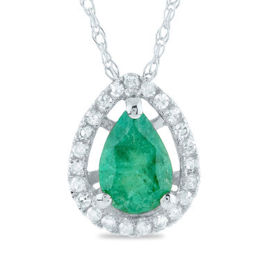 Pear-Shaped Pendant with Diamond Accents