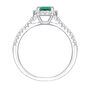 Emerald and Diamond Ring in 10K White Gold &#40;1/3 ct. tw.&#41;