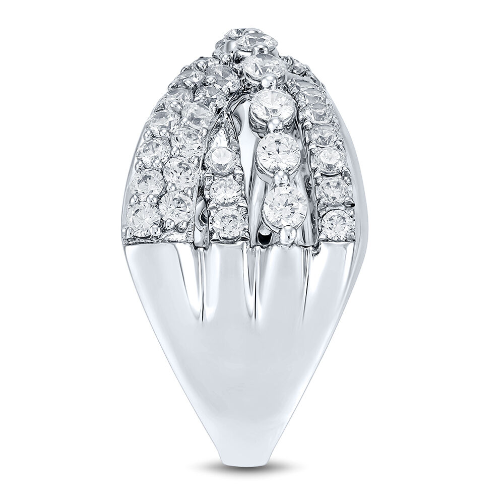 Lab-Grown Diamond Crossover Ring in 14K White Gold