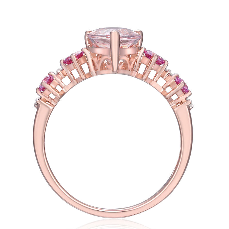 Morganite, Pink Sapphire & Diamond Accent Ring