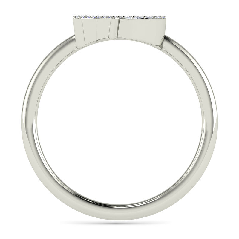 Diamond XO Ring in 10K White Gold &#40;1/10 ct. tw.&#41;