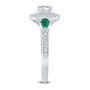 Blaire Diamond and Emerald Engagement Ring in 14K White Gold &#40;3/4 ct. tw.&#41;