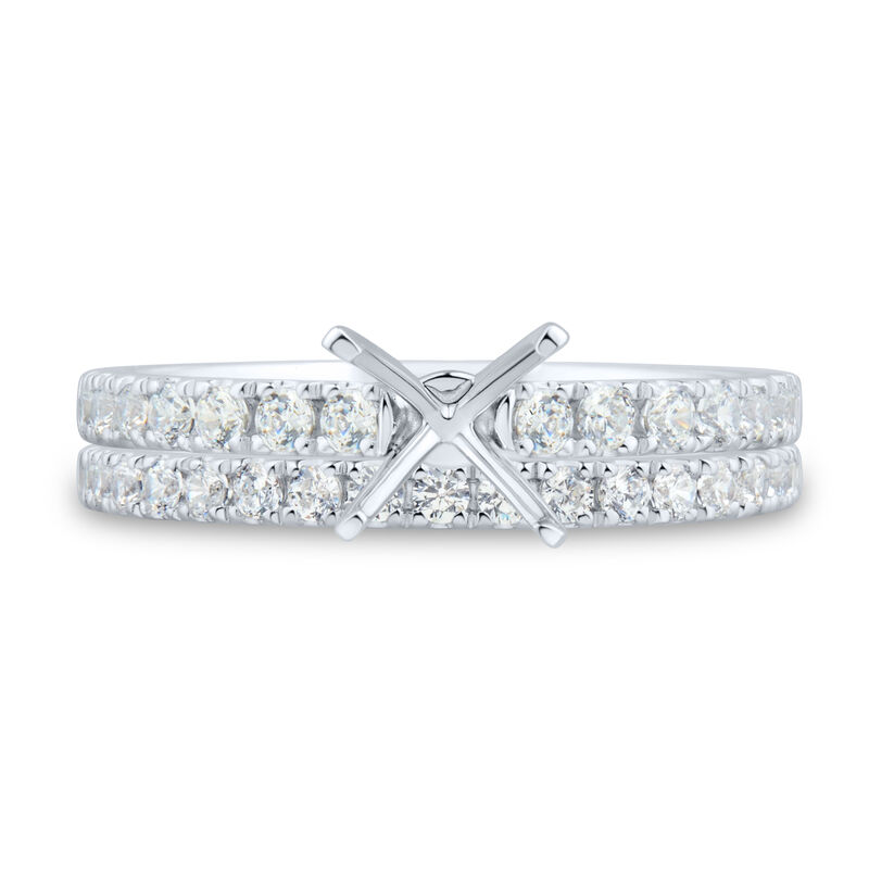 1/2 ct. tw. Brilliant-Cut Diamond Semi-Mount Engagement Ring in 14k White Gold &#40;Setting Only&#41;