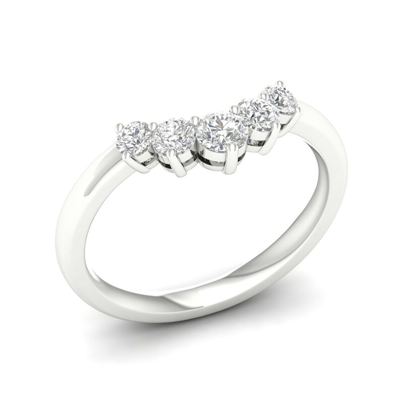 Lab Grown Diamond Contour Band in 14K White Gold &#40;1/2 ct. tw.&#41; 