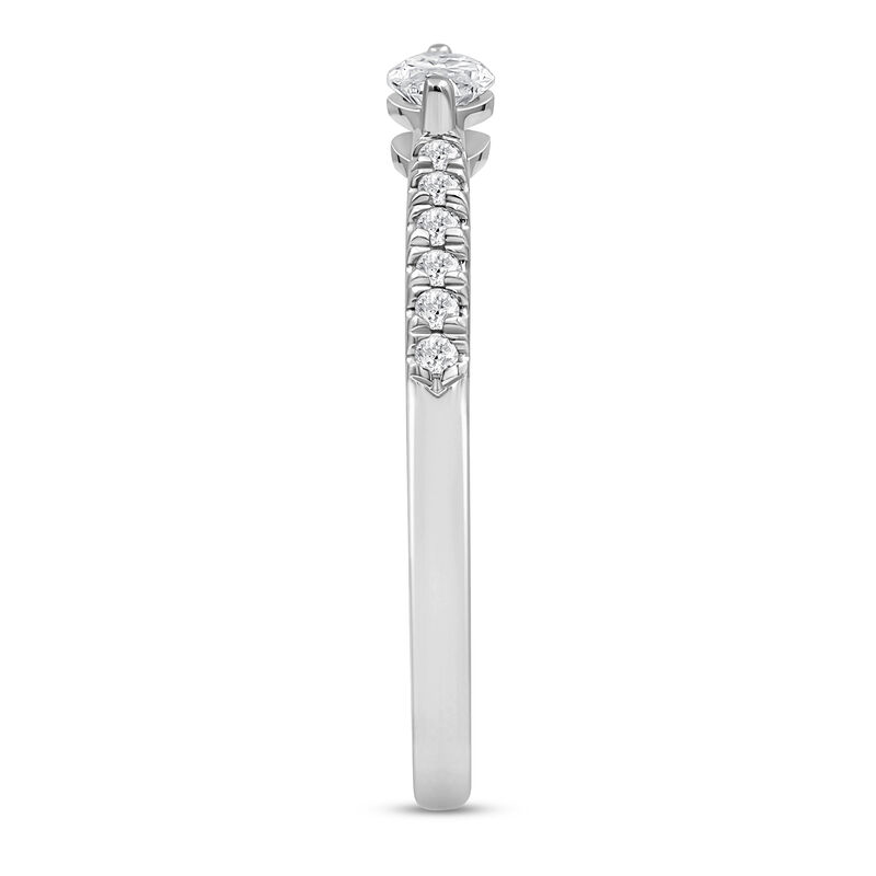 Lab Grown Diamond Marquise-Cut Cuff Band in 14K White Gold &#40;1/2 ct. tw.&#41;