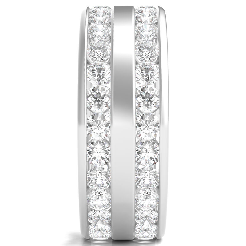 Round Lab Grown Diamond Double-Row Eternity Band in 14K White Gold &#40;3 5/8ct. tw.&#41;