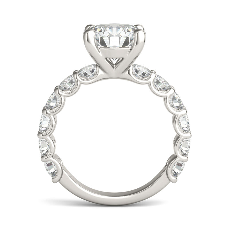 Lab created moissanite Engagement Ring in 14K White Gold