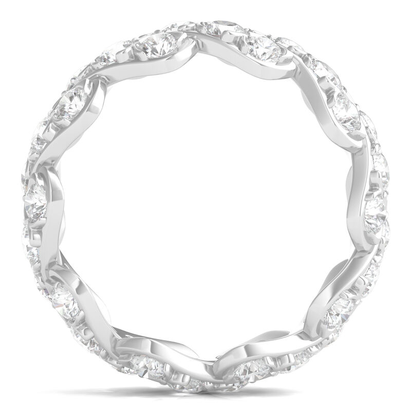 Round-Cut Lab Grown Diamond Twist Eternity Band in 14k White Gold  &#40;3 ct. tw.&#41;