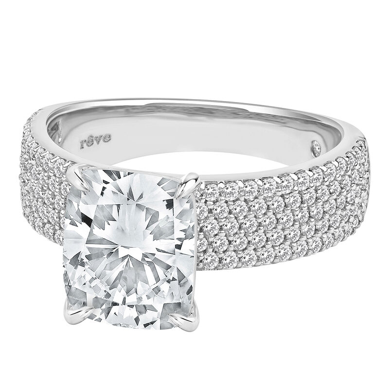 Harper Lab Grown Diamond Engagement Ring in 14K White Gold &#40;3 3/4 ct. tw.&#41;