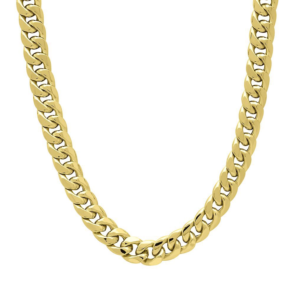 Cuban link sale yellow gold chain