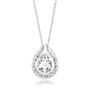 lab grown diamond pear-shaped cluster pendant in 10k white gold &#40;1 ct. tw.&#41;