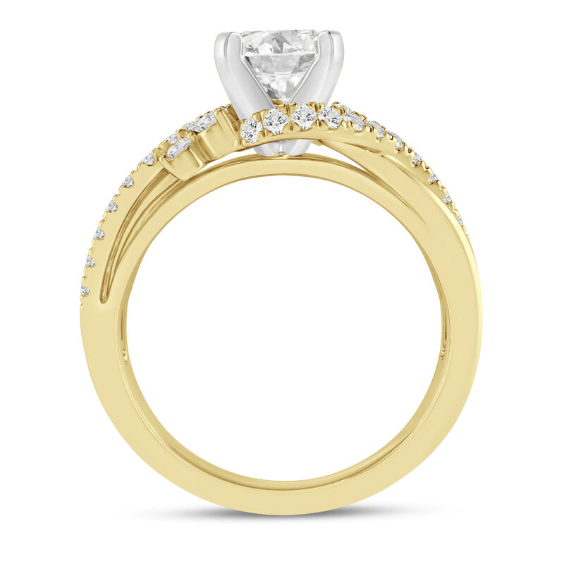 1/3 ct. tw. Round-Cut Diamond Semi-Mount Engagement Ring in 14k Yellow and White Gold &#40;Setting Only&#41;