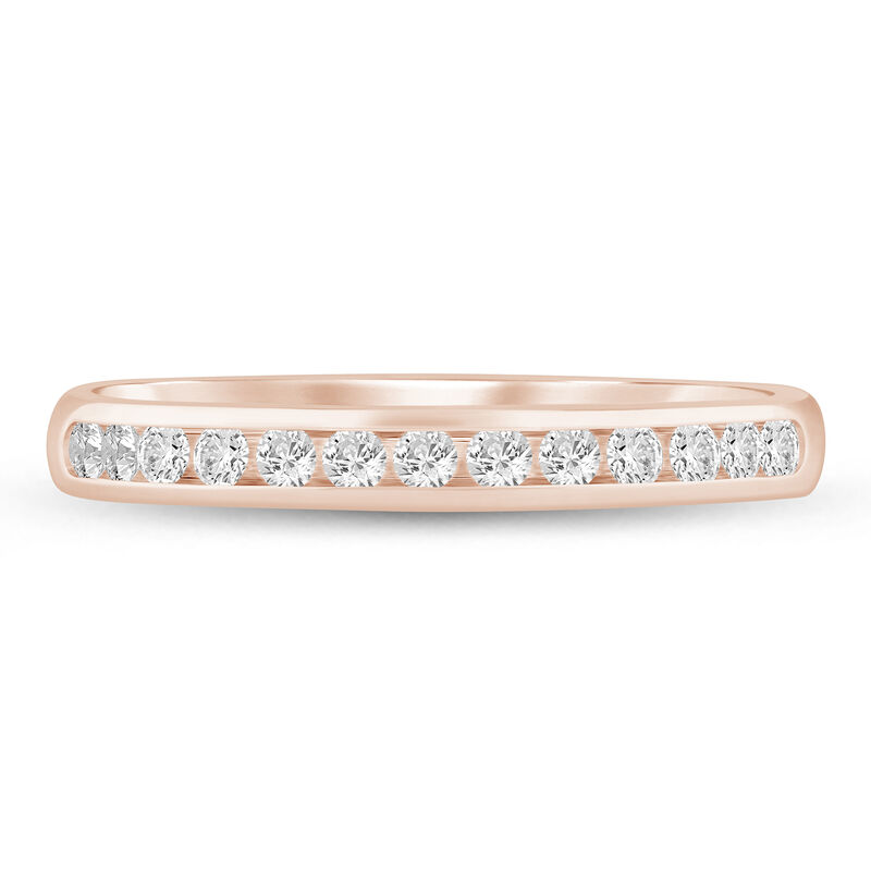 Lab Grown Diamond Channel-Set Band in 14K Rose Gold &#40;1/4 ct. tw.&#41;