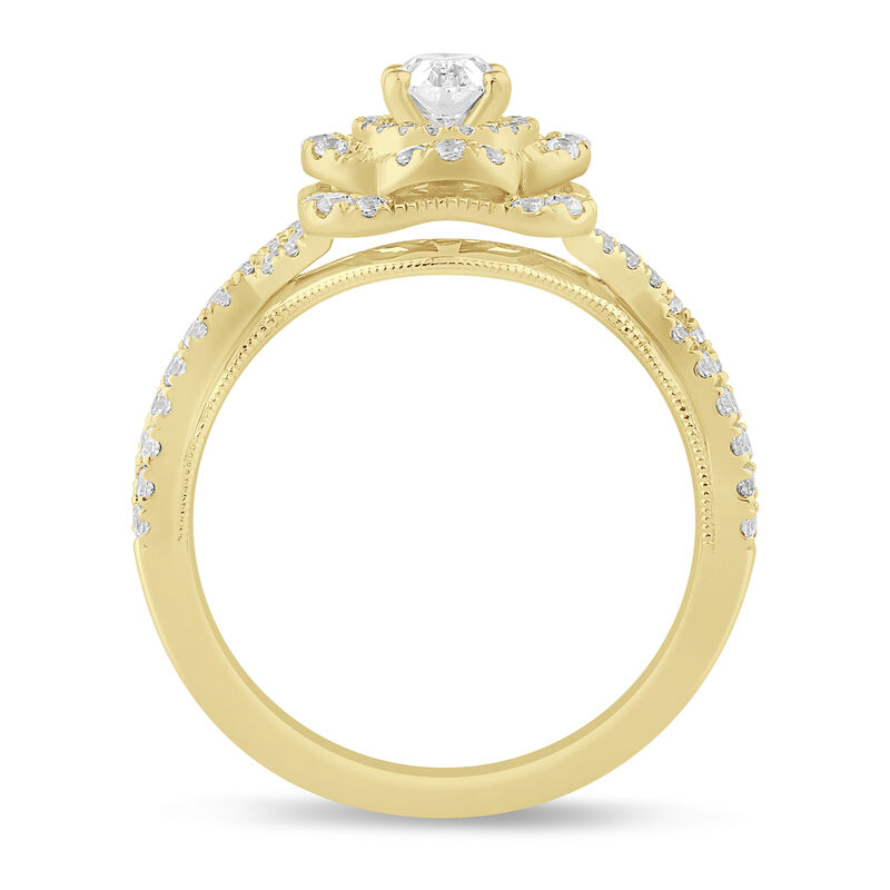 Tilda Diamond Halo Engagement Ring in 14K Yellow Gold &#40;1 ct. tw.&#41;