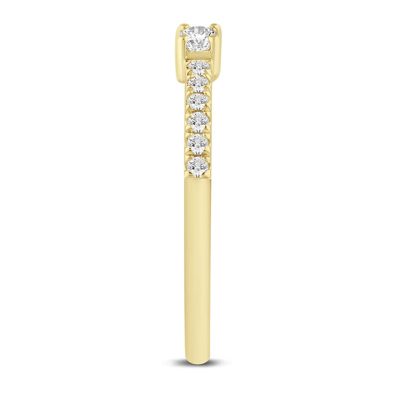 Lab Grown Diamond Round Open Band in 14K Yellow Gold &#40;1/4 ct. tw.&#41;