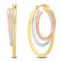 Hoop Earrings in 14K Yellow, White and Rose Gold