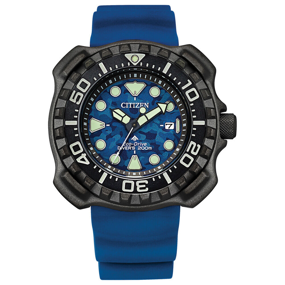 Citizen Promaster Diver Blue Polyurethane Men's Watch, Gray Titaninum