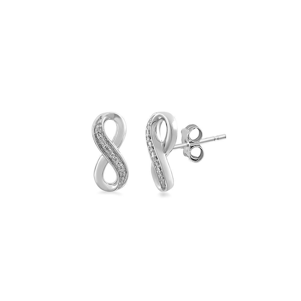 Crossover Infinity Pearl Stud Earrings in 18K Yellow Gold with Pearls, 10mm  | David Yurman