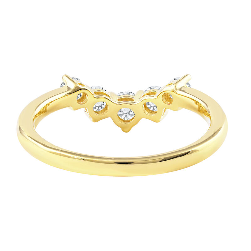 Lab Grown Diamond Contour Band in 14K Yellow Gold &#40;1/2 ct. tw.&#41; 