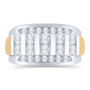 Men&rsquo;s Lab Grown Diamond Ring in 10K Yellow &amp; White Gold &#40;1 1/2 ct. tw.&#41;