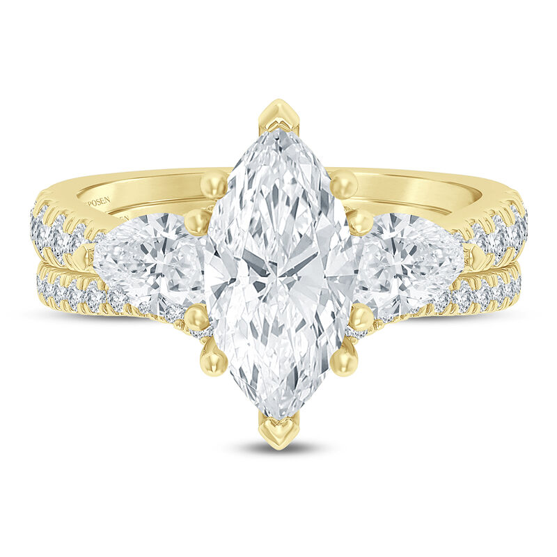 Kyra Lab Grown Diamond Bridal Set in 14K Yellow Gold &#40;3 5/8 ct. tw.&#41;