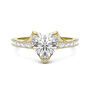 Lab-Created Moissanite Engagement Ring in 14K Yellow Gold &#40;2 1/4 ct. dew&#41;