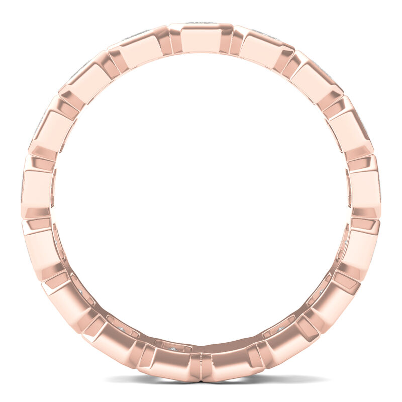 Emerald-Cut Lab Grown Diamond Bezel-Set Eternity Band in 14K Rose Gold &#40;2 1/2 ct. tw.&#41;