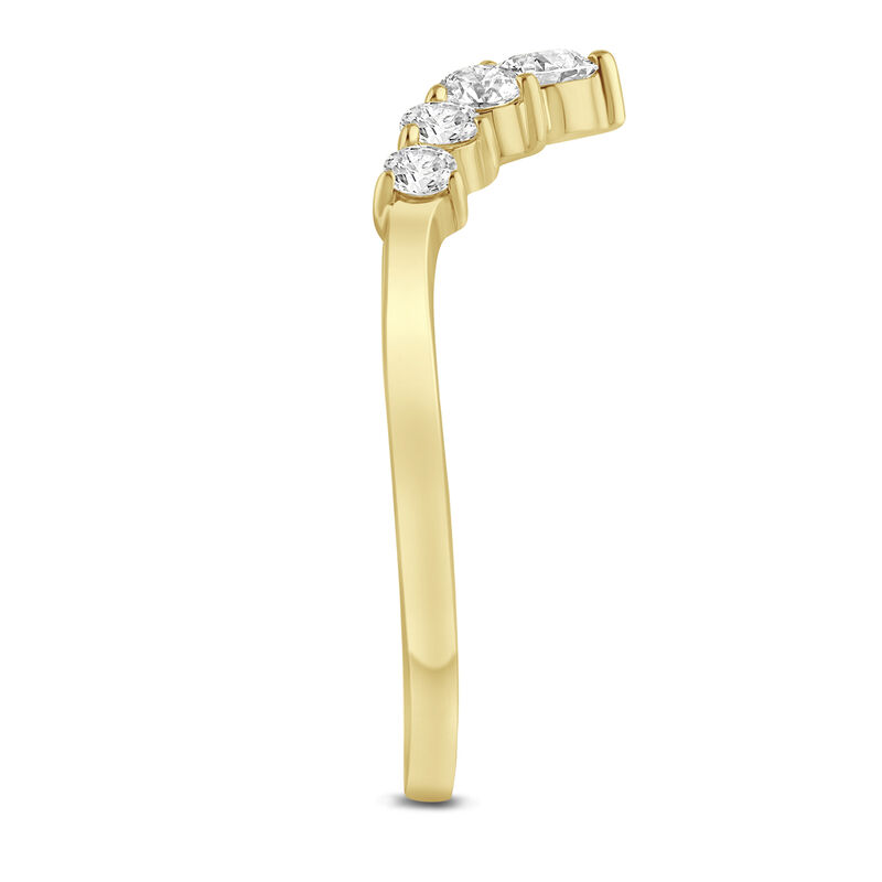 Diamond Chevron Contour Band in 14K Yellow Gold &#40;1/2 ct. tw.&#41;