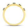 Lab-Created Blue Sapphire Band in 10K Yellow Gold