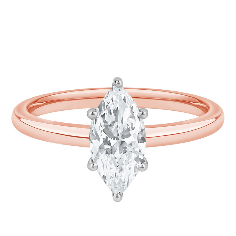 Diamond Marquise Solitaire Engagement Ring in 14K Rose Gold &#40;1 ct.&#41;