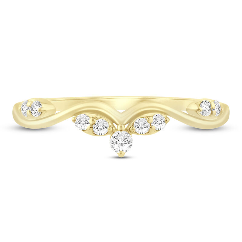 Diamond Contour Band in 14K Gold &#40;1/7 ct. tw.&#41;