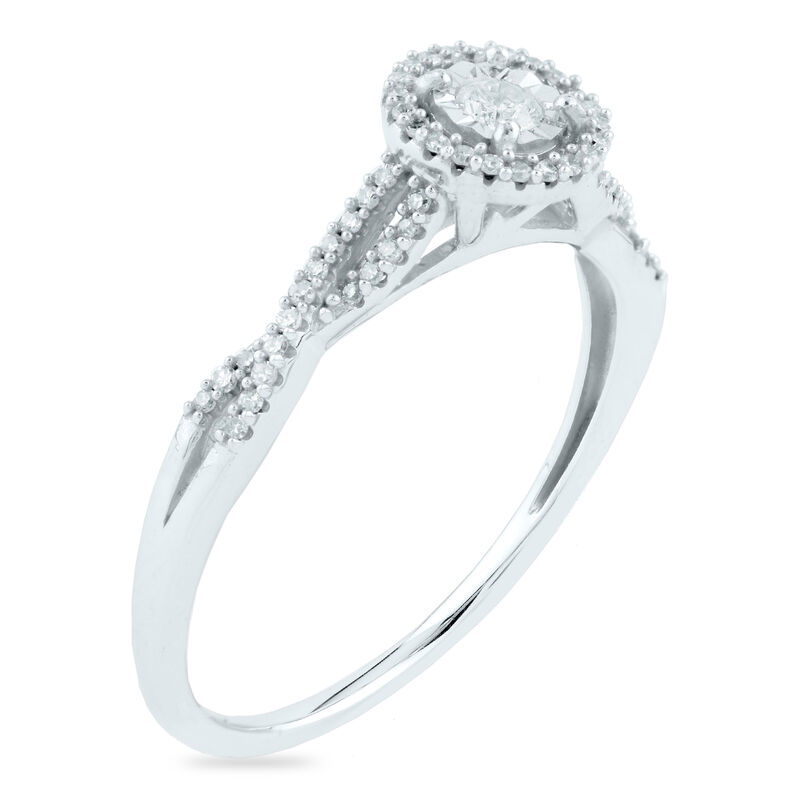 Diamond Engagement Ring Set in 14K White Gold &#40;1/4 ct. tw.&#41;