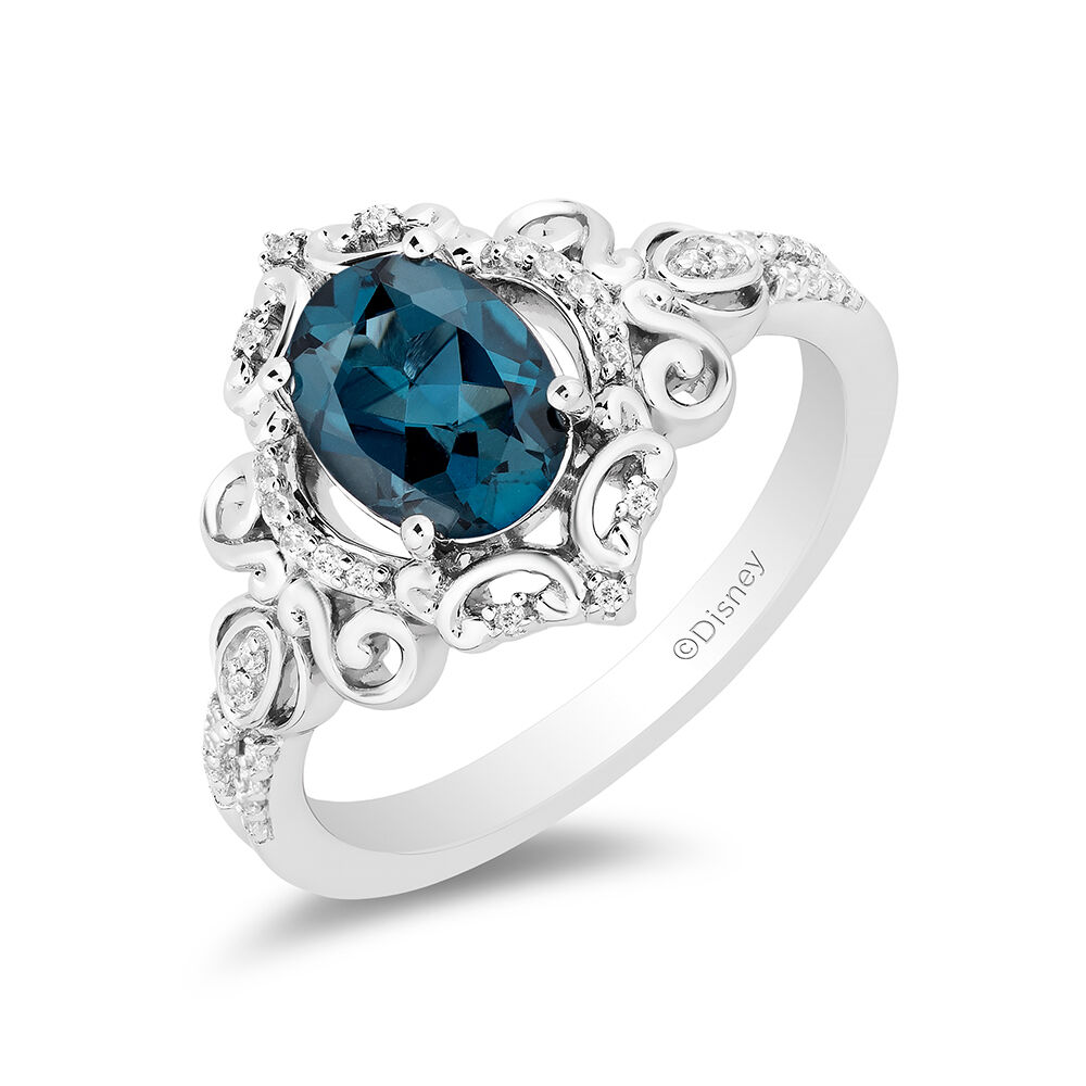 10k White Gold .40 CTW Blue Topaz and Chocolate Diamond Ring DCR-24651 –  Heritage Jewelers