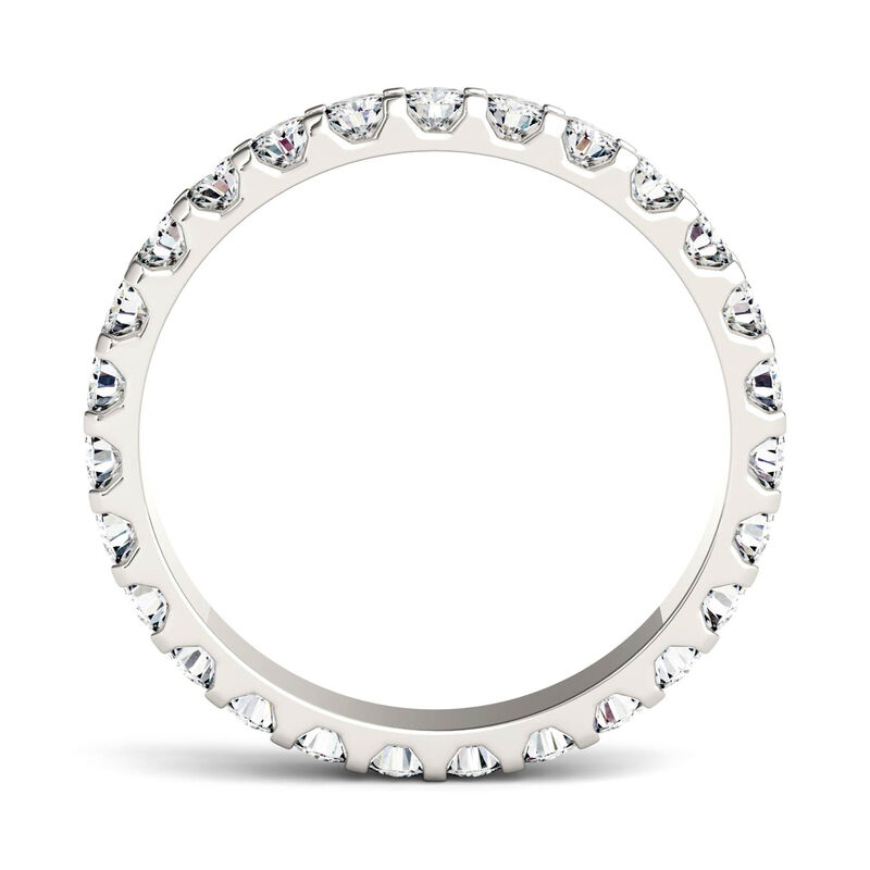 Moissanite Round Eternity Band in 14K White Gold