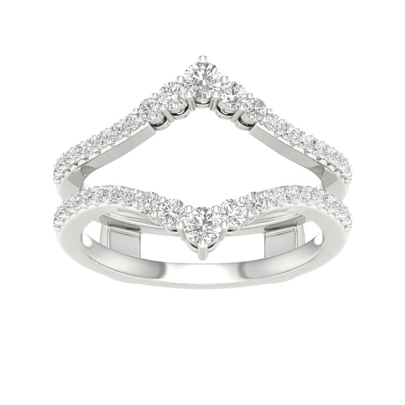 Double-Chevron Diamond Ring Insert in 14K White Gold &#40;1/2 ct. tw.&#41;