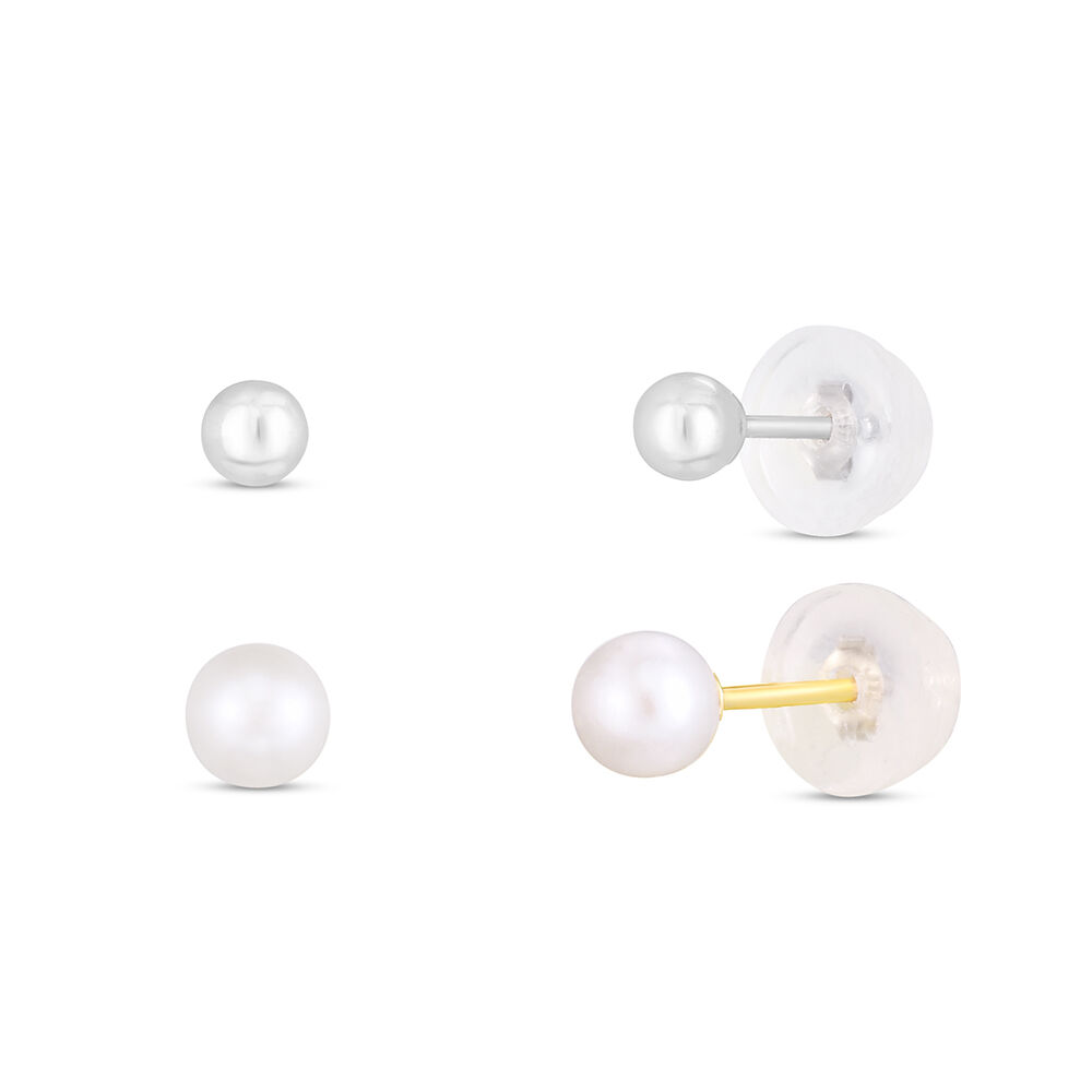 Children's Sterling Silver 3mm White Pearl Screw Back Earrings – Melchior  Jewellery