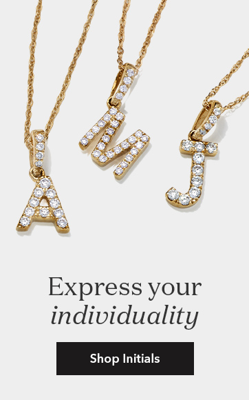 Express your individuality. Shop initials.