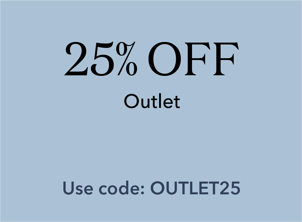 25% off Outlet. Code OUTLET25